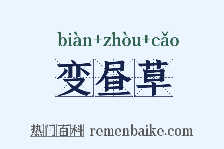 变昼草是什么意思的图片